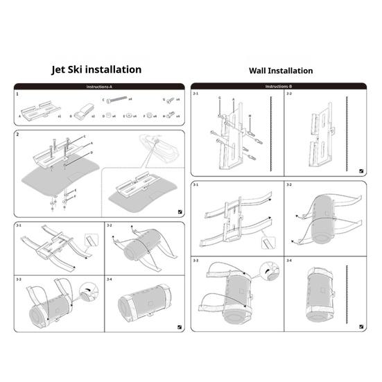 Speaker Storage Rack High Stability Adjustable Easy Installation Universal Fit Speaker Stand Holder for JBL Flip 4/5/6, for Marshall Emberton II/III