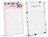 Inkdotpot Pack Of 2 Daily Planner List Undated Notepads, Memo Pad To-Do List Tear Off List Pad- Organizer- Scheduler- Organize Tasks (50 Sheets