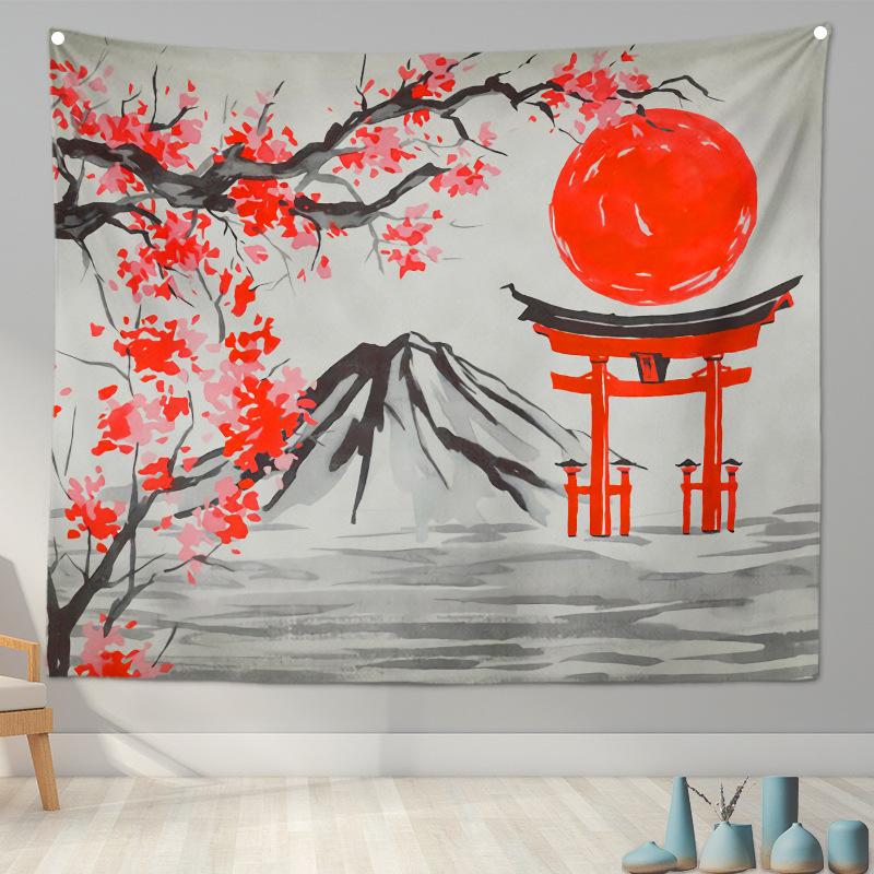 Home Decoration Japanese Ukiyo-e Tapestry Kanagawa Surf Hanging Cloth Wine Shop    Painting