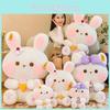 Rabbit Cartoon Cute Animal Plush Toys Lovely Deer Panda Girls Kids Bedtime Gifts