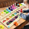 Wooden Montessori Magnetic Shape Sorting Counting Color and Number Maze Kindergarten Learning Stacking Fine Motor Travel Toy