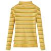 Kids' Long-sleeved T-shirt with Mock Turtleneck, Stripes, 2 Colors, and 5 Sizes Available