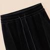 Women's Fleece-Lined Elastic Waist Loose Wide-Leg Casual Pants