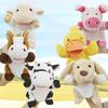 Animal Hand Puppets with Movable Open Mouths Cow Duck Pig Dog Horse Sheep