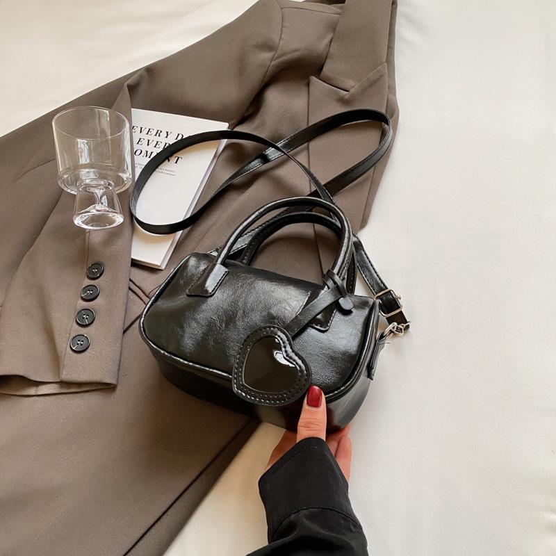 Solid Color Fashion Texture Handbag Spring Versatile Shoulder Messenger Bag Temperament Small Square Bag Women