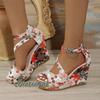 Woman's Wedges Sandals 2024 Summer Fashion Fish Mouth Sandals Plus Size Sexy Closed Toe Sandals Platform Casual Shoes for Women
