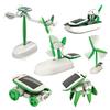 1 Set 6-in-1 Solar Robot Toy DIY Handmade DIY Solar Powered Robot Dog Steamboat Windmill Car Plane Model Kids Science Exploration Projects STEM Toy