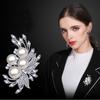Pearl Brooch, High-Grade Diamond-Encrusted Alloy Corsage Femininity Versatile Clothes Accessories Brooch Pin