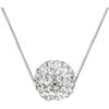 Necklace - LOVA LOLA VAN DER KEEN - 10mm Ball - 925 Sterling Silver - White Crystal - 2 Year Warranty
