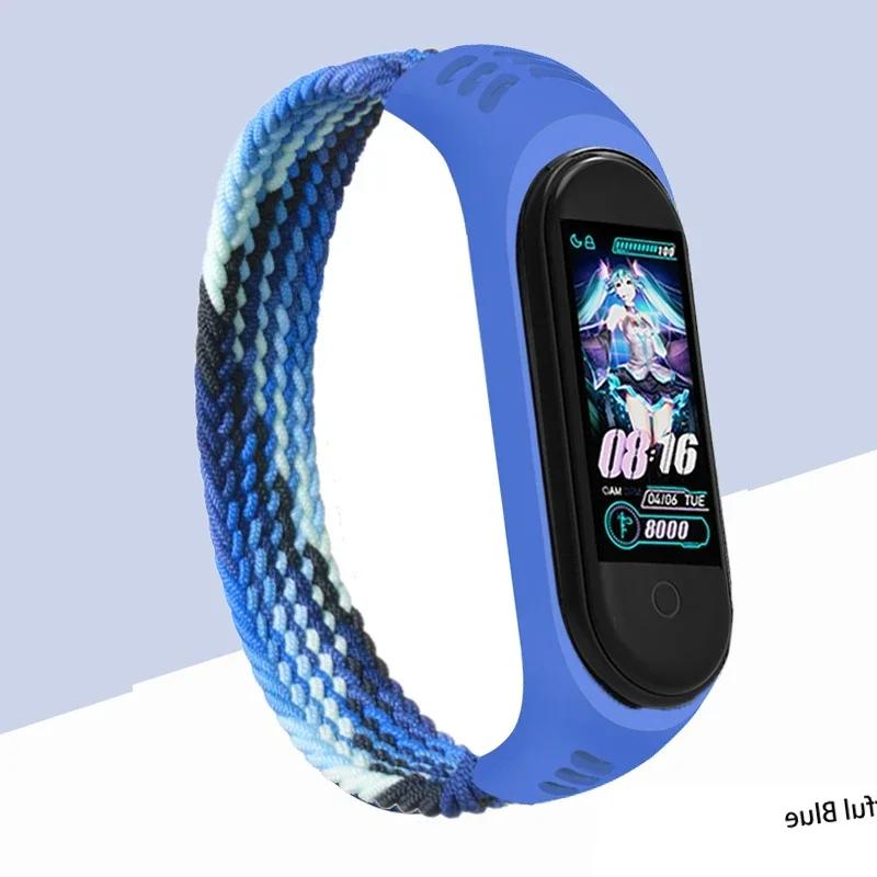 Bracelet for Xiaomi Mi Band 6 7 Strap Nylon Braided Solo Loop Pulseira Bracelet Miband5 Wristband Belt Correa Mi Band 5 4 3 6 7