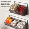 Wall-Mounted Spice Rack & Vegetables Basket with Onion, Ginger, Garlic Storage