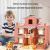 Mini Bricklayer DIY Cabin Villa Model Building Kit for Kids