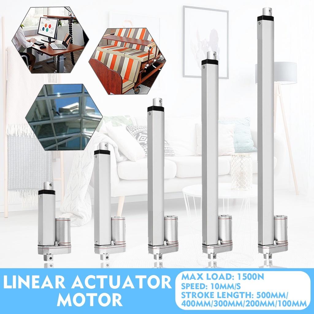 DC 12V 1500N Linear Actuator 500MM/400MM/300MM/200MM/100MM Stroke Linear Drive Electric Motor Linear Motor Controller