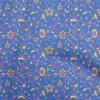Georgette Viscose Medium Blue Fabric Floral Diy Clothing Quilting Fabric Print Fabric By Yard 42 Inch