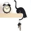 Storage Rack Hanger Hook Strong Load-bearing Easy To Install Cat Shaped Decorative Wall Door Wooden Hook Key Hanger