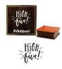 Printtoo High Five Word Design Diary Card Square Wooden Rubber Stamp Scrap-booking-2 X 2