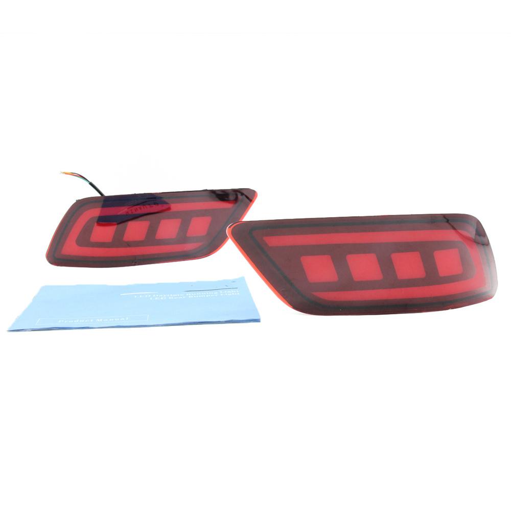 2pcs Rear Bumper Light For Subaru Forester 2019-2023 DRL Turn Signal Red