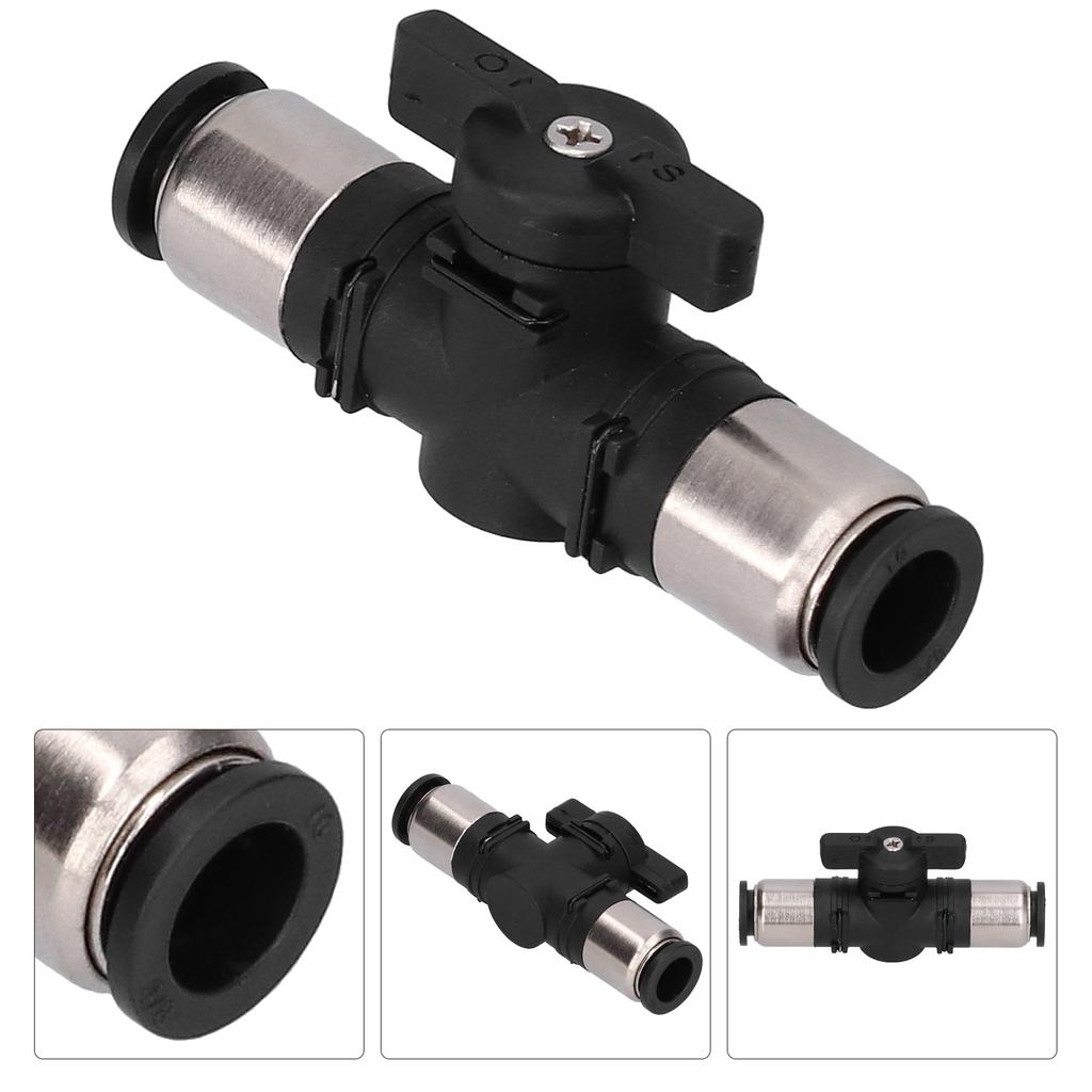 Pneumatic Valve Connector Manual Control Knob Switch Air Line Quick Connect Fittings 38in