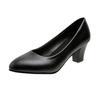 Fashion 2024 Spring Fall Stylish and Comfortable Mid-heel Pointed Toe Women's Single Shoes