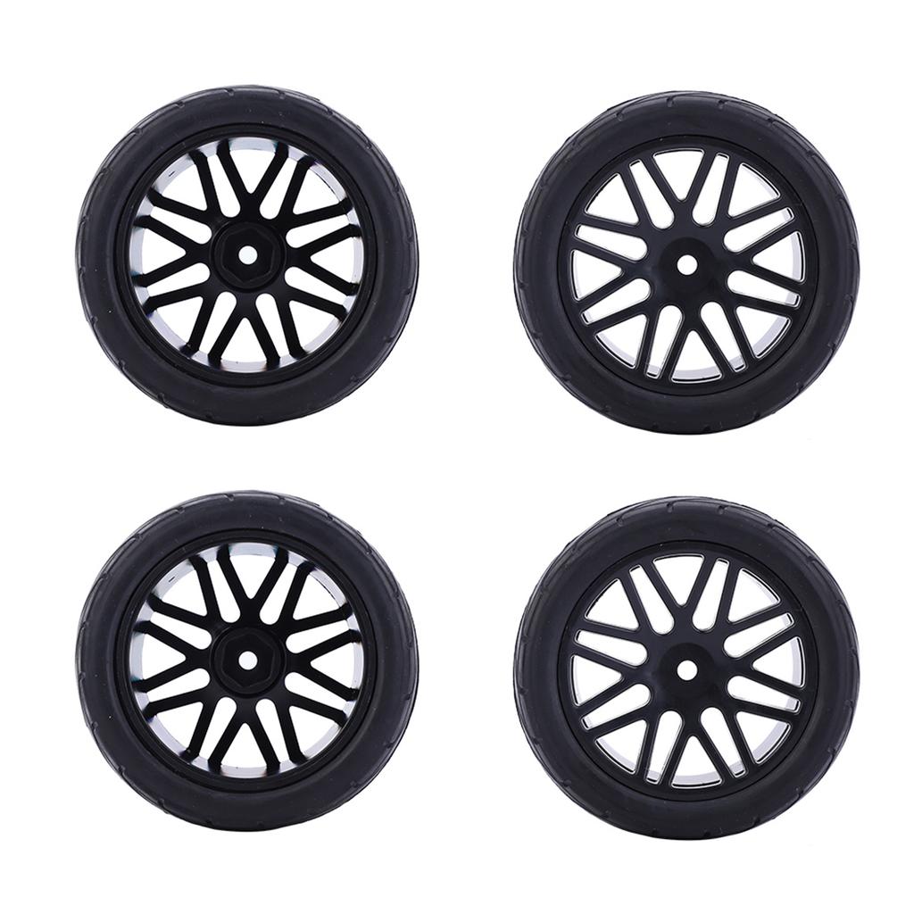 4Pcs 1 10 Universal RC Car Wheels Crawler Vehicle Tyres Tires Remote Control Car Accessories 85mm Black