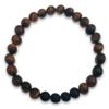 [R2148] - Designer Bracelet 'Mineralia' Tiger's Eye - Obsidian - 8 Mm