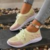Breathable Knitting Platform Sneakers Women Fashion Mix Color Non-Slip Sports Ladies Comfortable Slip-On Flat Heel Casual Shoes