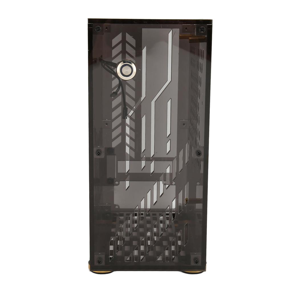 Mini ITX Case 4.3L Clear Acrylic Panel 360 Degree Cooling Cushioning Foot Pads Mini PC Case for