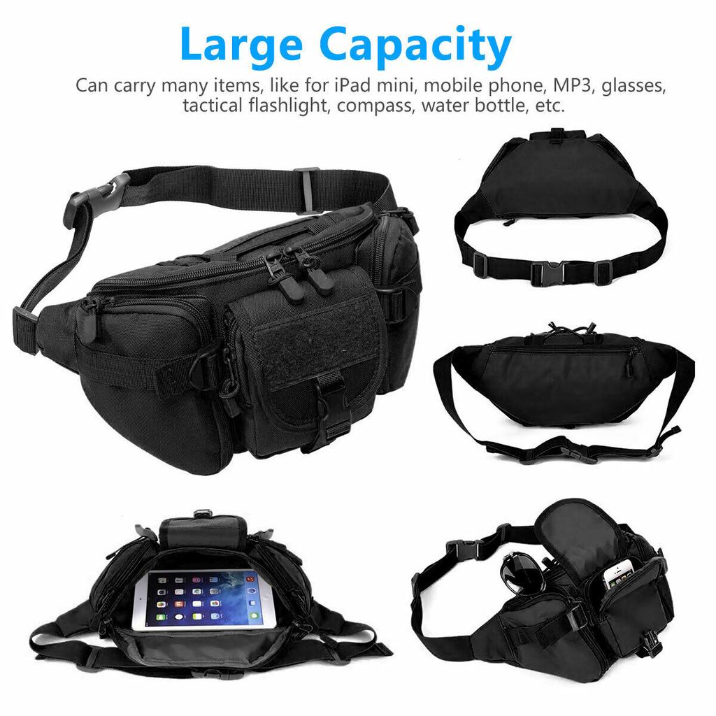 Outdoor Utility Tactical Waist Fanny Pack Pouch Military Camping Hiking Belt Bag