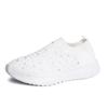 2024 Fashion Round Toe Comfortable Solid Color Shallow Mouth Slip-On Stretch Fabric Breathable Flat-soled Women's Sports Shoes