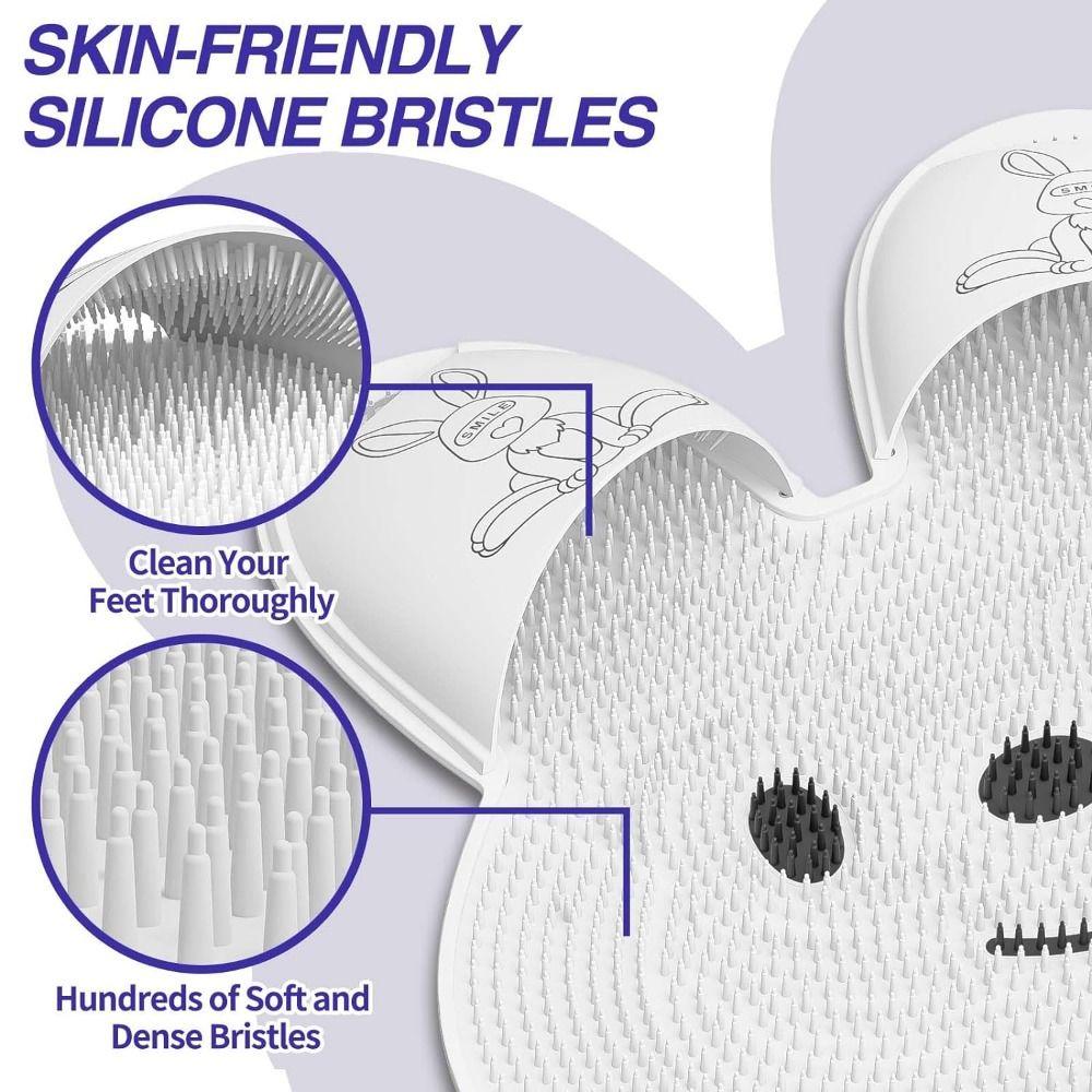 Creative Massage Shower Pad Cute Non-slip Bath Rug Shower Foot Scrubber Mat Bathing Accessories