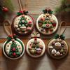DIY Christmas Felt Patch Kit Holiday Craft Set with Pre-Cut Felts Sheet Handmade Fabric Sewing Crafting Supplies for Tree Home Decor