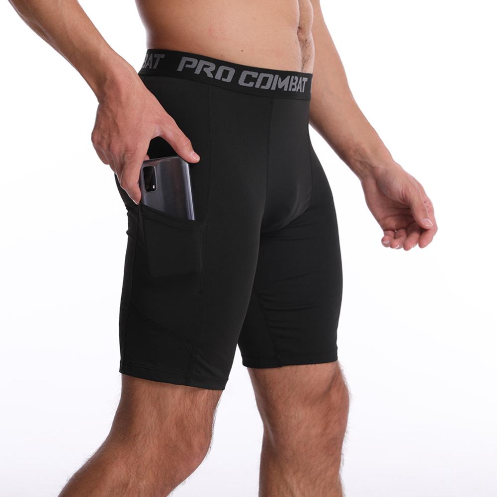 Struggle Source Fitness Running Training Shorts with Pockets - Sweat-Wicking, Quick-Drying, Elastic Tights