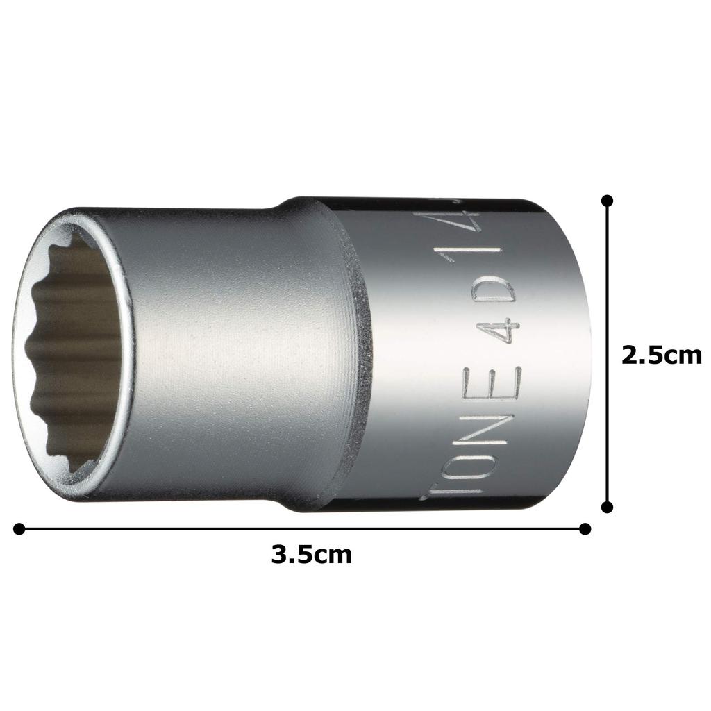TONE Socket Drive Angle Width Across Flats 14mm (12 Squares) 4D-14 12.7mm (1/2")