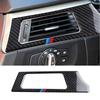 Carbon Fiber Car Left Air Conditioner Outlet Panel Frame Trim Cover Sticker For BMW E90 E92 E93 2005-12 Car Interior Accessories