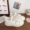 Campus Style Platform White Shoes Children Ins Tide 2025 New Autumn Student Bread Shoes Versatile Niche Board Shoes