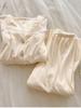 Women's Autumn/Winter Fleece Pajama Set – Cozy, Lightweight, Double-Sided, Wear Outdoor Homewear