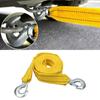 4M Heavy Duty 5Ton Car Tow Cable Towing Pull Rope Strap Forged Steel Hooks Van Road Recovery