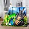 Throw Blanket Totoro Hayao Miyazaki Black Cat Throw Blanket Bedspread Sofa Soft Blanket  Adult/children Blanket Travel Camping