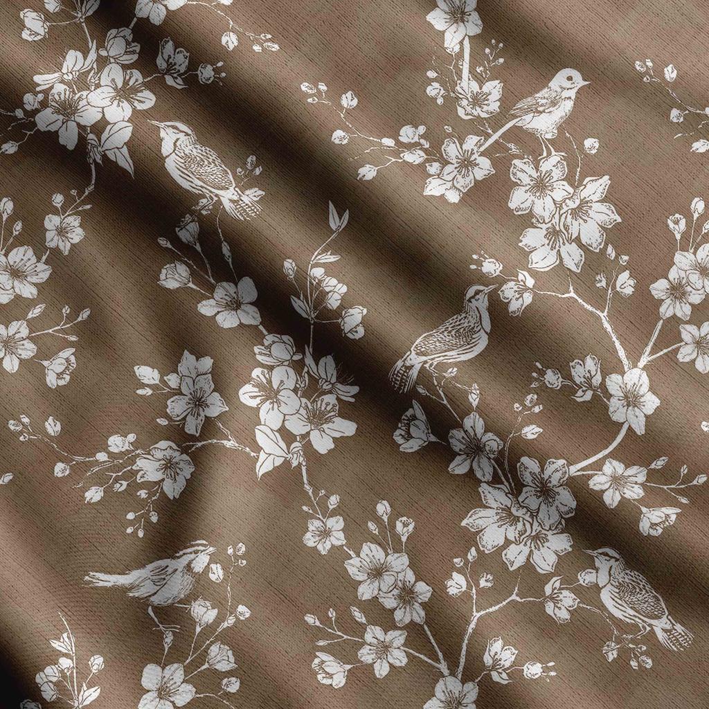 Soimoi Bird & Flowers  Print  Cotton Cambric Quilting Fabric Sold by The Yard 42 Inch Wide Medium Weight Cotton Fabric Sewing  Supplies