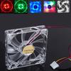 Quad 4-LED Light Neon Quite Clear 120mm PC CPU Computer Case Cooling Fan Mod