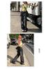 Women's 2024 Korean Retro High-Waist Wide-Leg Floor-Length Jeans
