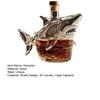 Whiskey Bottle Decanter 3D Carved Shark Design Decorative Liquor Bottle Wine Beer Container Home