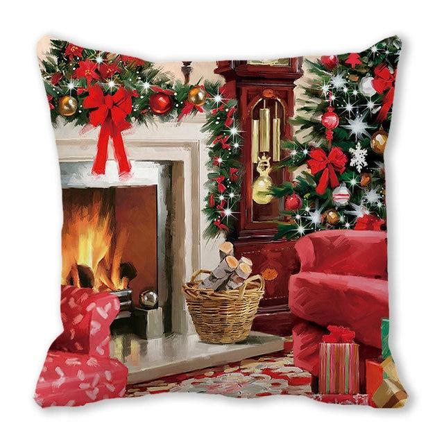 Christmas Ornament Navidad Noel Xmas Gifts Christmas Cushion Cover Merry Christmas Decorations for Home