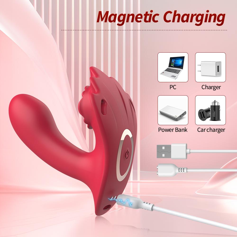 2 In 1 Wearable Panty Vibrator Bluetooth App Control Dildo Vibrator Women Clitoral Stimulation  Female Sex Toy Masturbato 18+