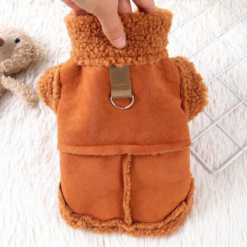 Plush Pet Winter Vest for Small Dogs and Cats - Fits Teddy, Bichon, Pomeranian, Poodle