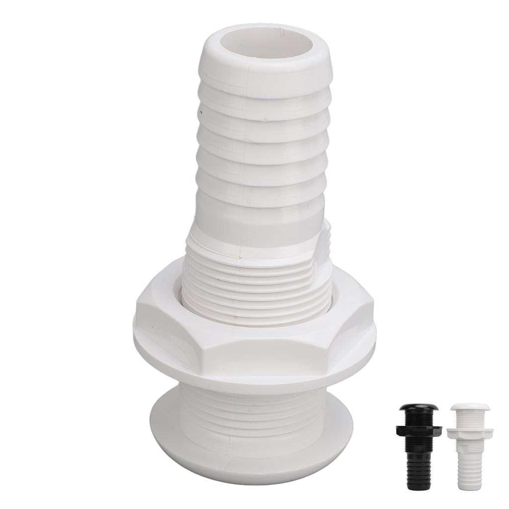 Boat Through Hull Connector 29mm Outlet Smooth Drainage Straight Drain Outlet Fittings Boat Plumbing