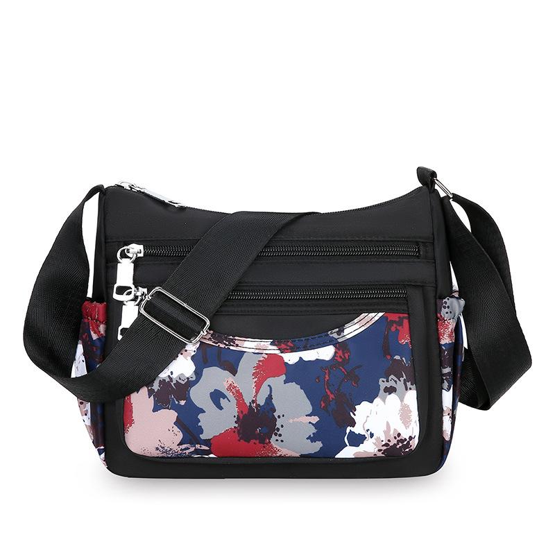 Fashion New Middle-aged Mother Bag Large-capacity Printed Multi-layer Shoulder Bag Lightweight Casual Joker Lady Crossbody Bag