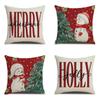 Christmas Home Decoration Pillow Cover Snowman Christmas Tree Printed Sofa Cushion Suite Room Decoration Friend Gift