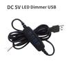 2M Black USB LED Dimme DC 5V Dimmable Switch Cable Light  Modulator Lamp Line Dimmer Controller Table Lamp Power Wire