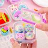 Creative Lunch Box Eraser Set Various Lovely Eraser Soft Pencil Eraser School Students Stationery Supplies Exquisite Prize Gifts